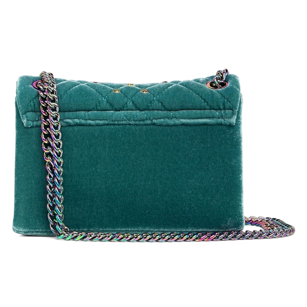 🔥LAST 1🔥NWT KURT GEIGER CRYSTAL QUILTED VELVET CONVERTIBLE BAG - Picture 5 of 13